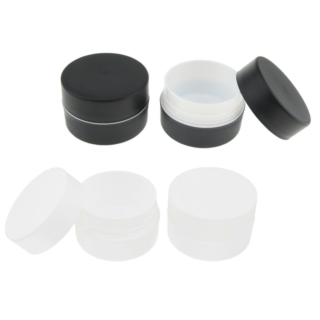 Pack of 4, PP Plastic Pot Jars, Refillable Cosmetic Containers, for Scrubs,