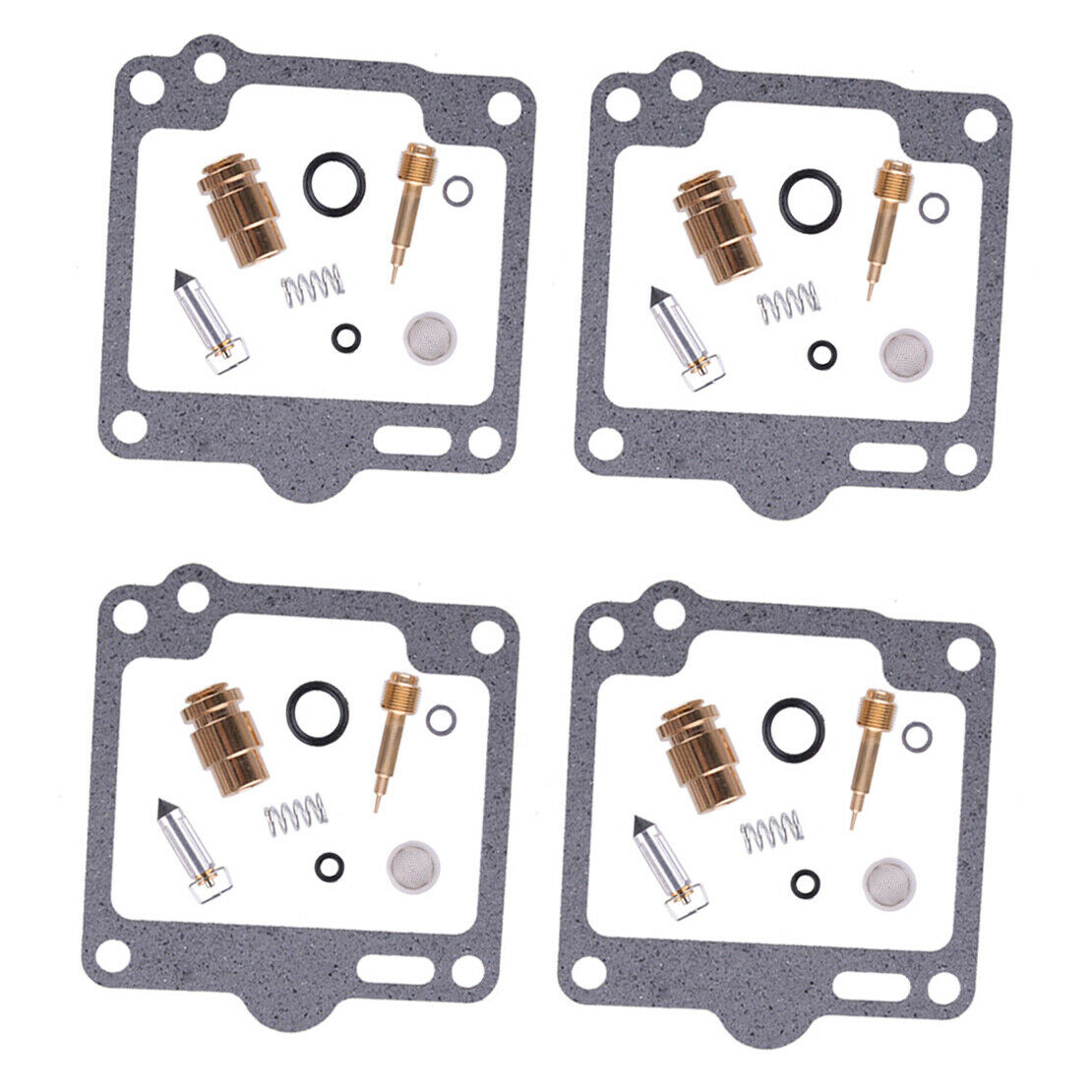 4Set Motor Carburetor Rebuild Kit Float Bowl Gasket Fit for Yamaha XV1100