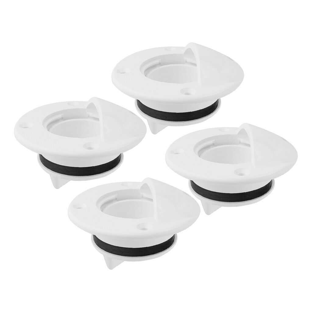 4pcs Marine Boat Deck Drain Scupper Valve Bung For Dinghy Inflatable Boat