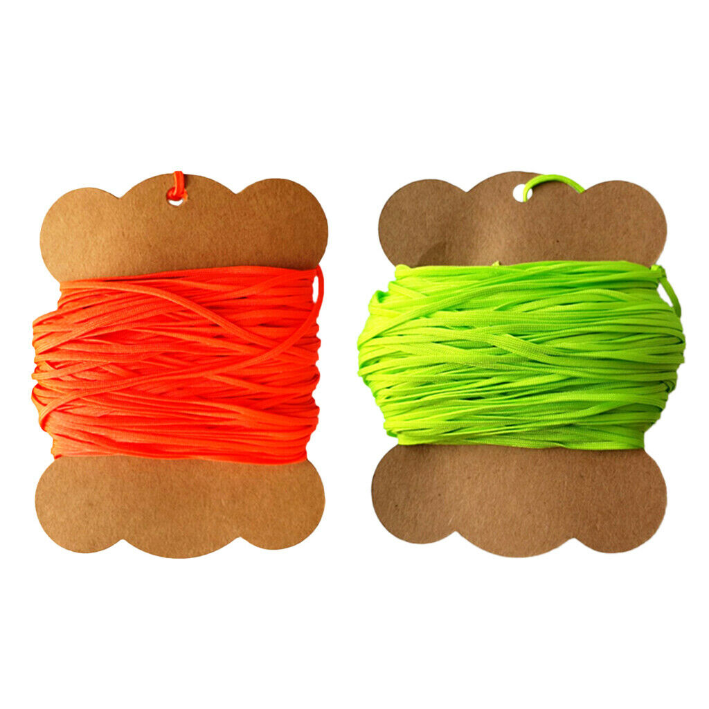 Durable High Resistance Flat Line For Diving 30m / 50m Orange And Green