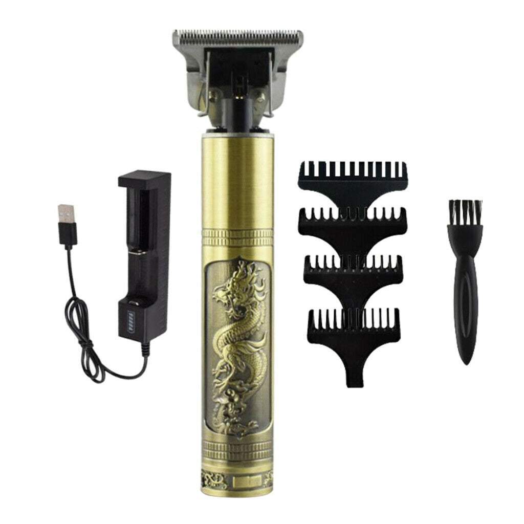 Electric Trimmer Boys Men's Clipper & Gown Kit T Outliner for Oil Head Home