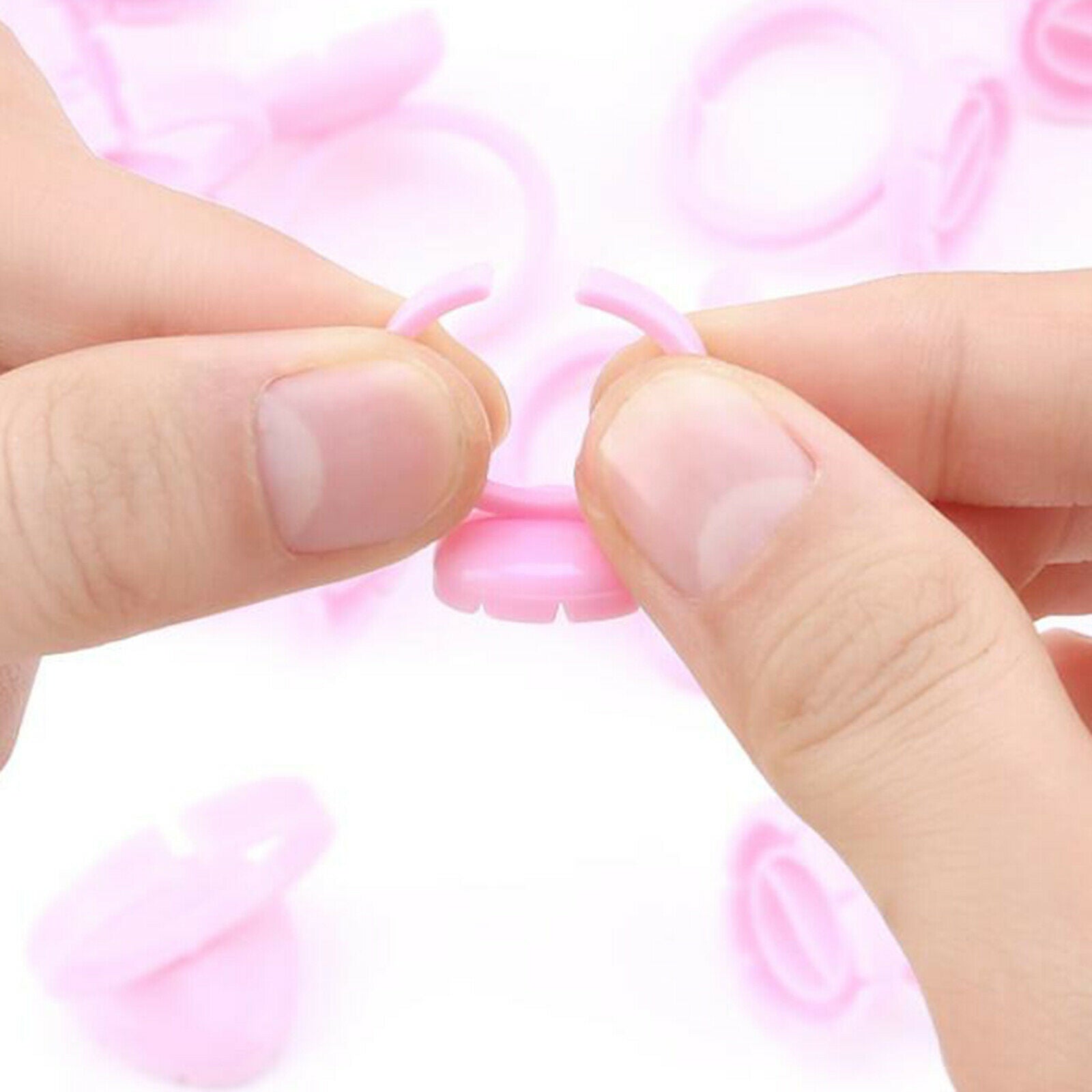 Eyelash Extension Rings Lash Glue Cup Glue Rings Makeup Supplies Tools White