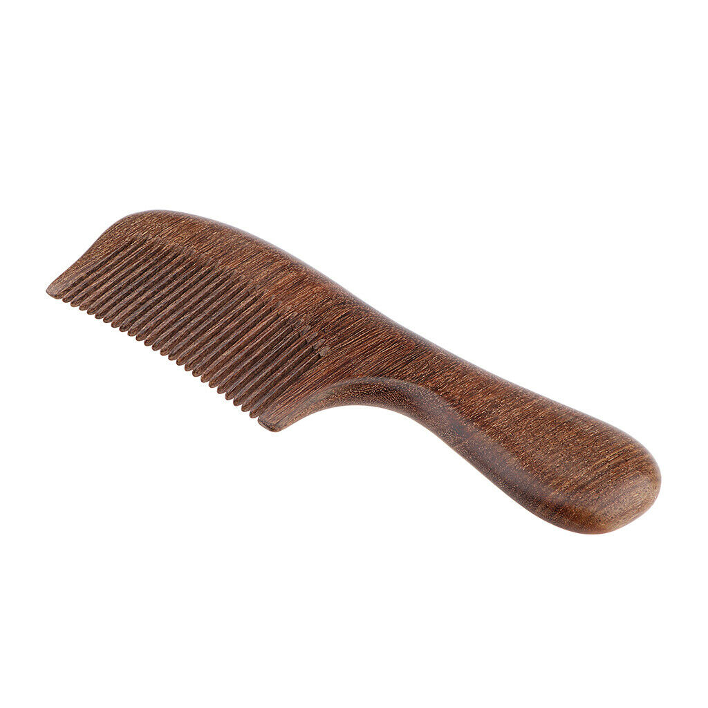 Wooden Close Tooth Hair Brush Natural Sandalwood Hair Beard Mustache Comb