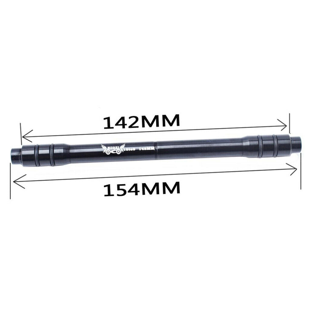 Bicyle 12-9mm Thru Axle Quick Release Hub Conversion Skewer Adapter Black