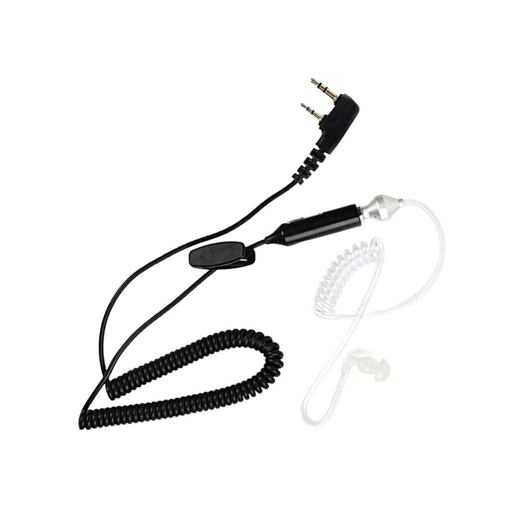 2Pin Earpiece w/ Mic Covert Acoustic Tube w/ PTT for   Walkie talkie