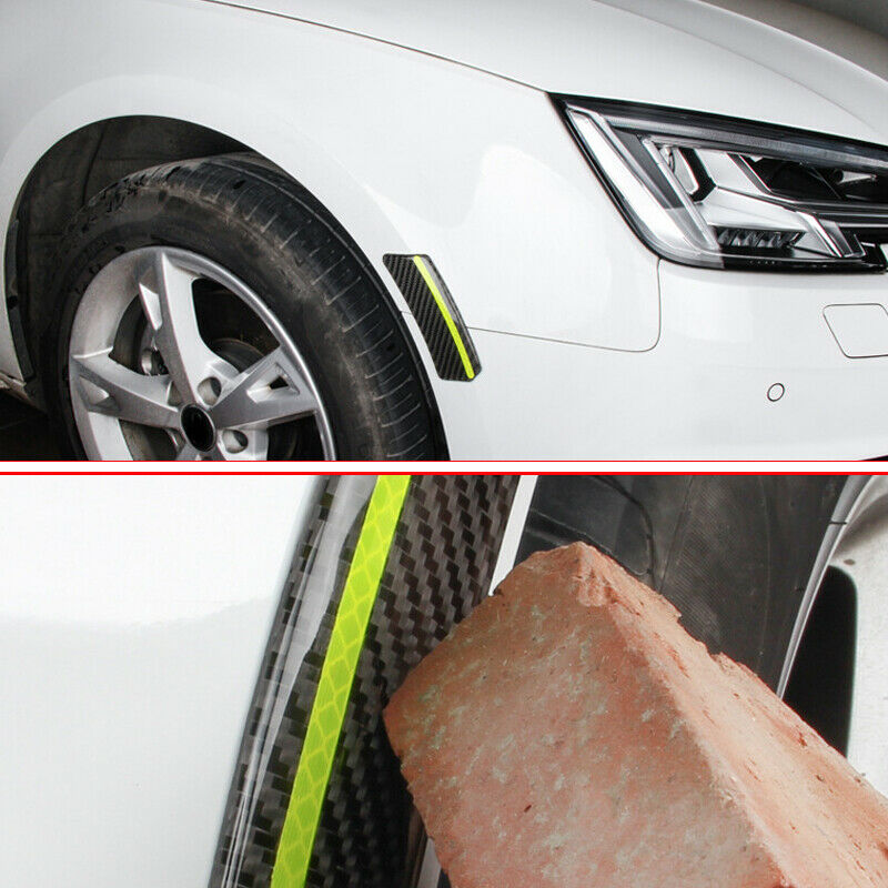 2PCS Vehicles Reflective Tape Carbon Fiber Sign Warning Mark Car Door Stickers