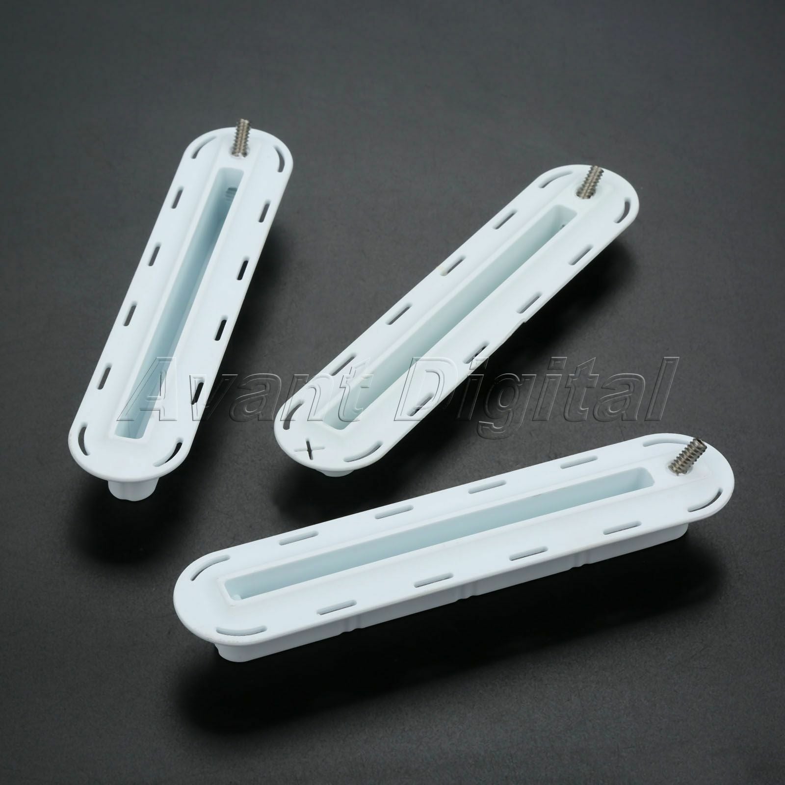 1set White Durable Surfboard Tri Fins Box Surfboard Fins Plugs for Future White