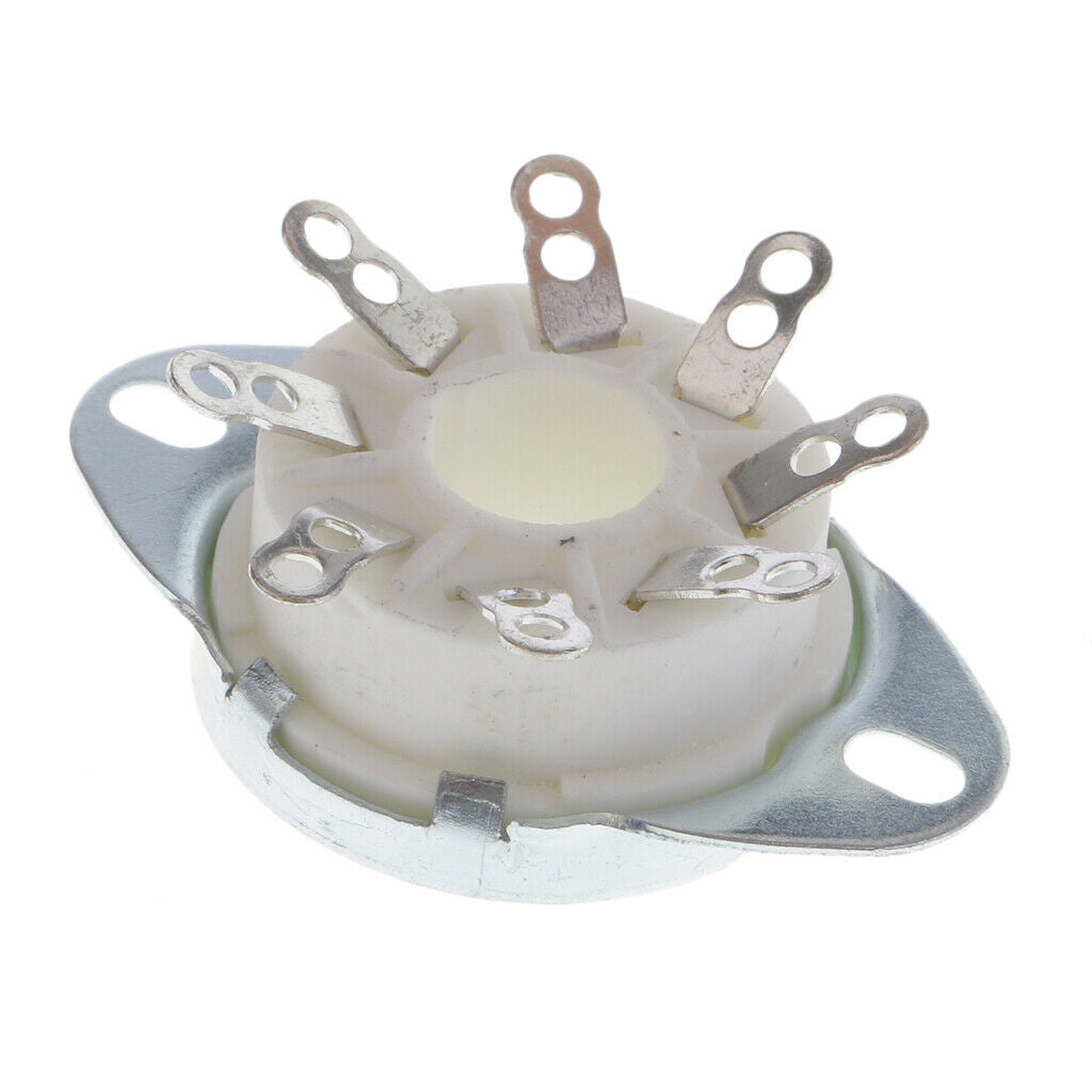 GZC8-Y-6 Ceramic 8pin PCB Mounting Tube Socket for KT88/6550 6P6P 6V6