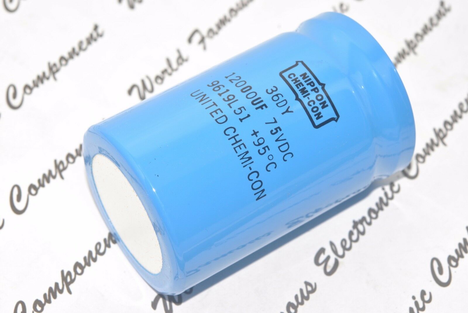 1pcs - NIPPON CHEMI-CON 12000uF 75V 36DY Screw Terminal Aluminum Capacitor
