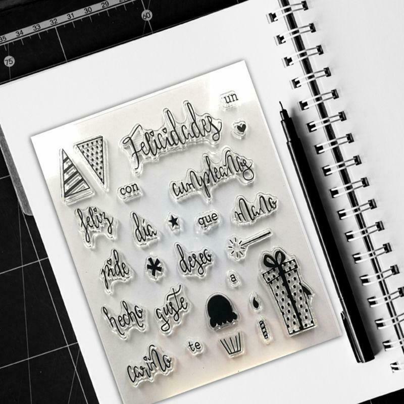 Spanish Silicone Clear Seal Stamp DIY Scrapbooking Embossing Photo Album Decor