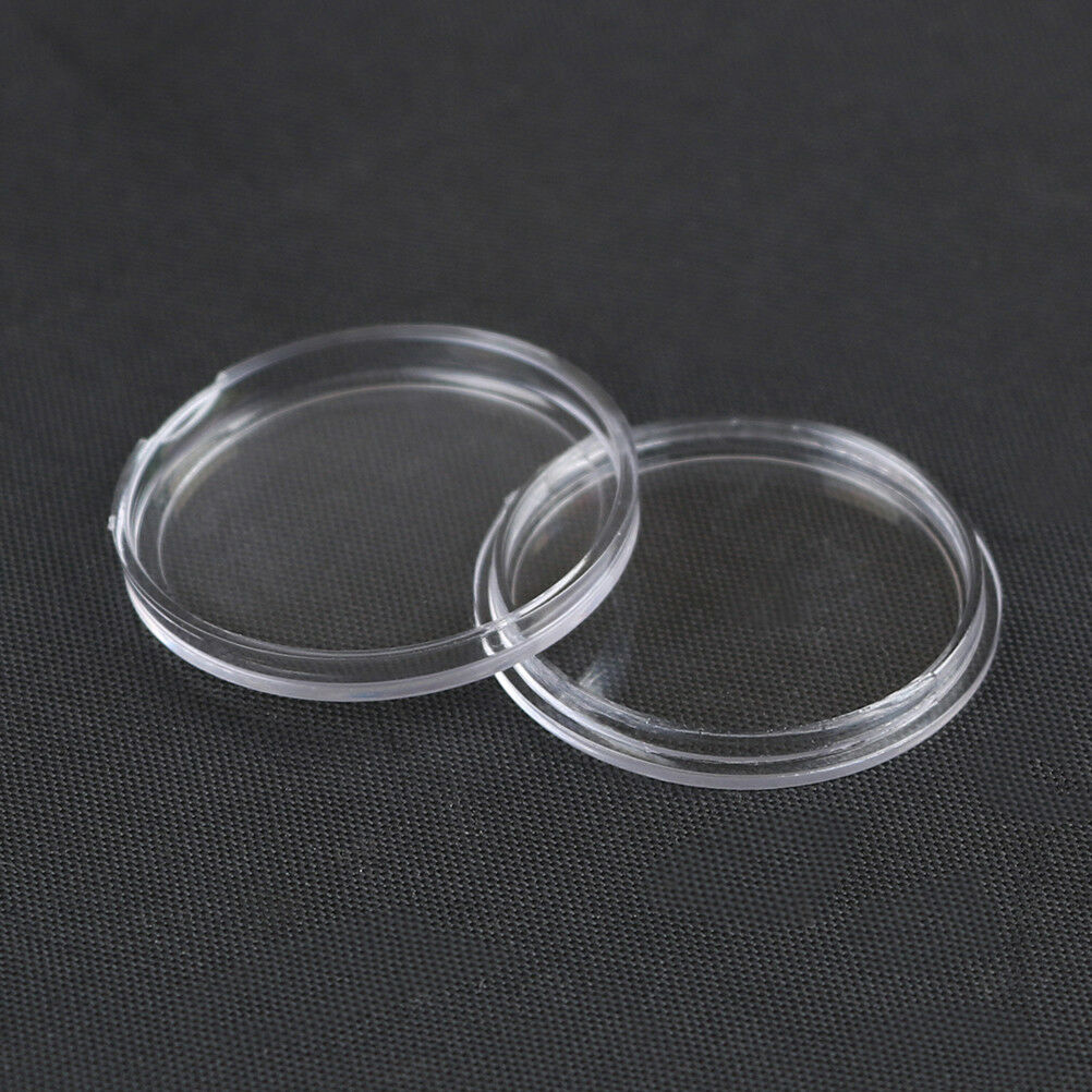 10Pcs 25mm Applied Clear Round Cases Coin Storage Boxes Capsules Holde.l8