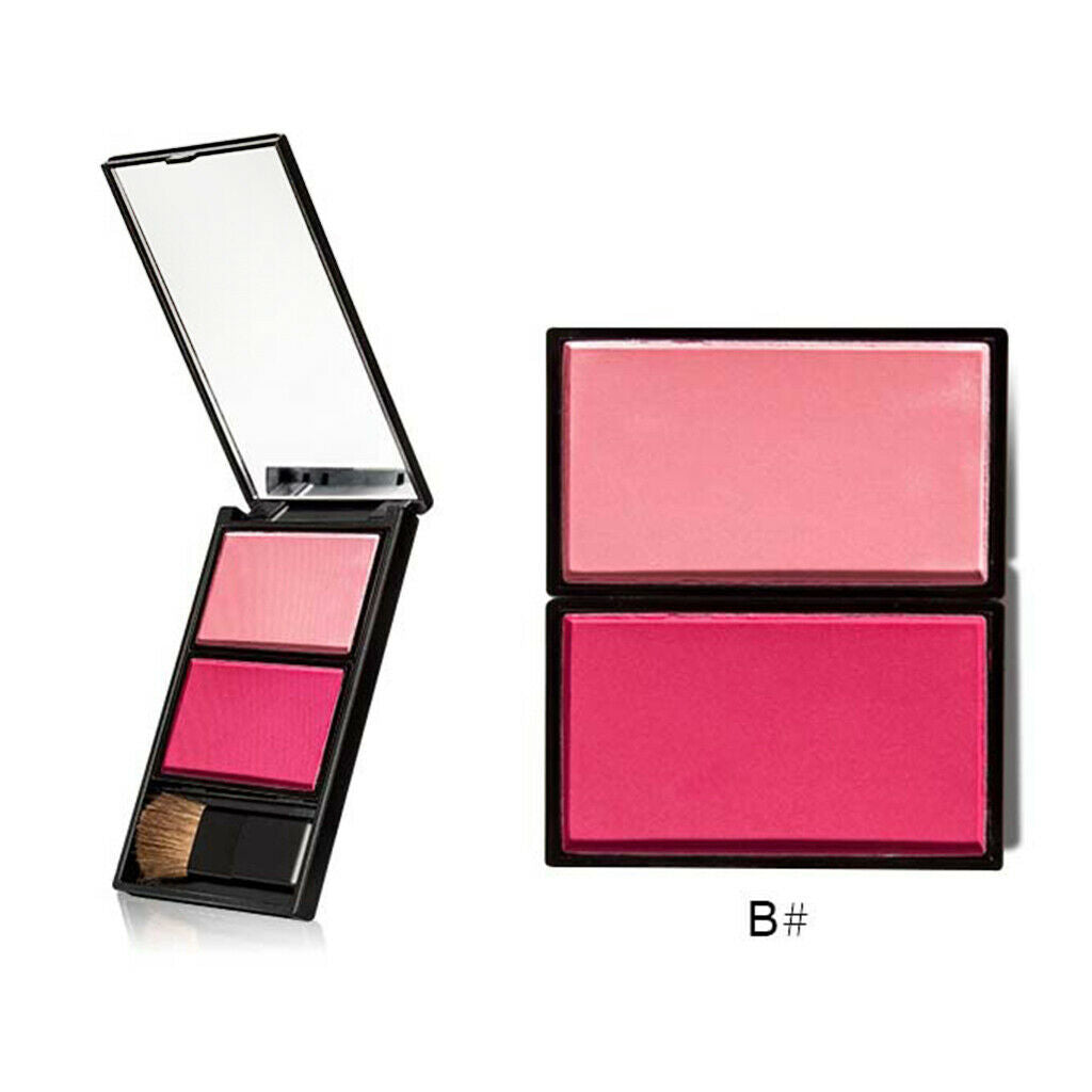 2 Colors Natural Blusher Powder Palette Face Contour Blush Cheek Makeup  B#