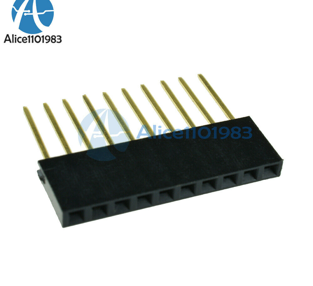 100pcs 10 Pin 2.54mm Stackable Long Legs Female Header For Arduino Shield