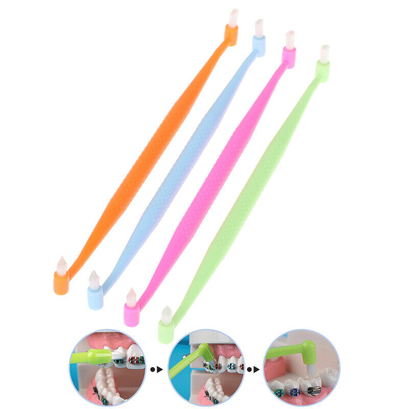 1pc Double Head Cleaning Interdental Brush Orthodontic Braces ToothbrushFCA