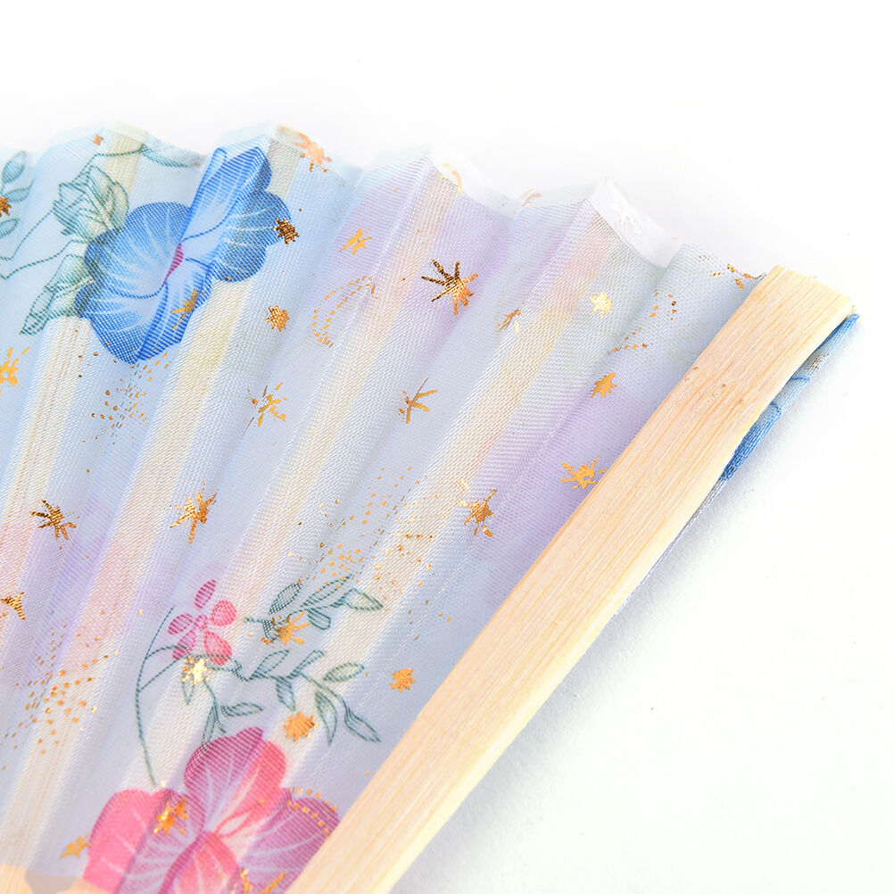 Chinese Folding Silk Pocket Flower Hand Fan Wedding Dance Party Color Ran.l8