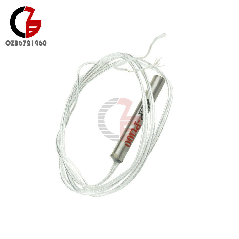 2PCS Light PT100 Platinum Resister Temperature Sensor Waterproof Temp Probe