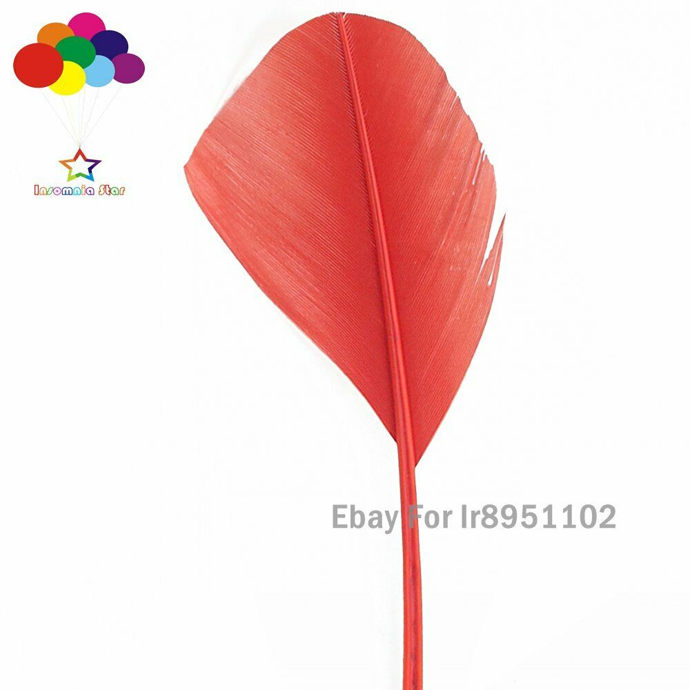 Red 100pcs 28-35cm turkey wing feathers 11-14inch Plume Carnival decoration Diy