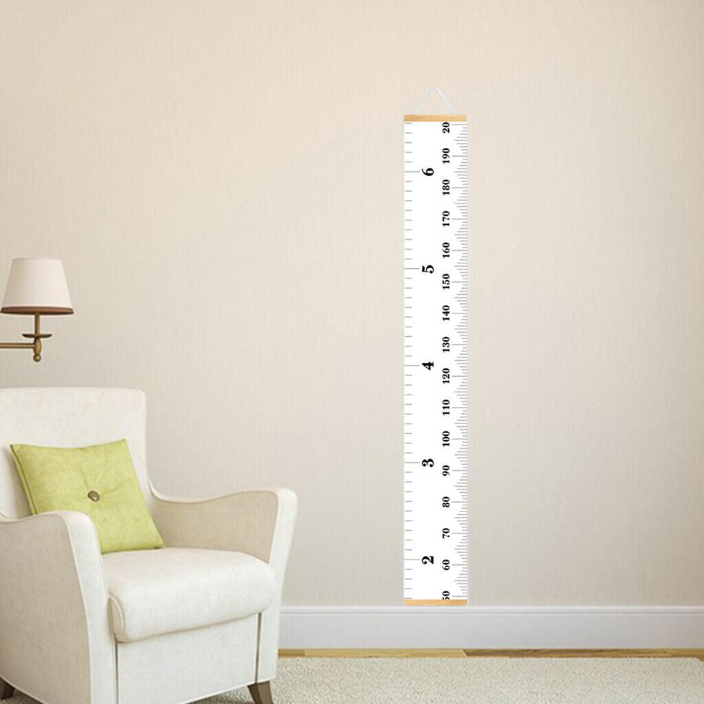 Wood Frame Hanging Baby Growth Chart Ruler for Kids Chart Baby Room Decor