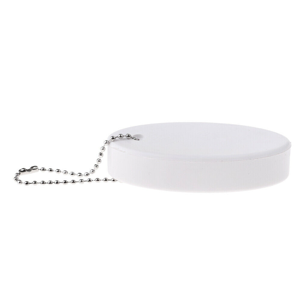 White Foam Floating Oval Keychain Keyring Water Sports Boating Key Float
