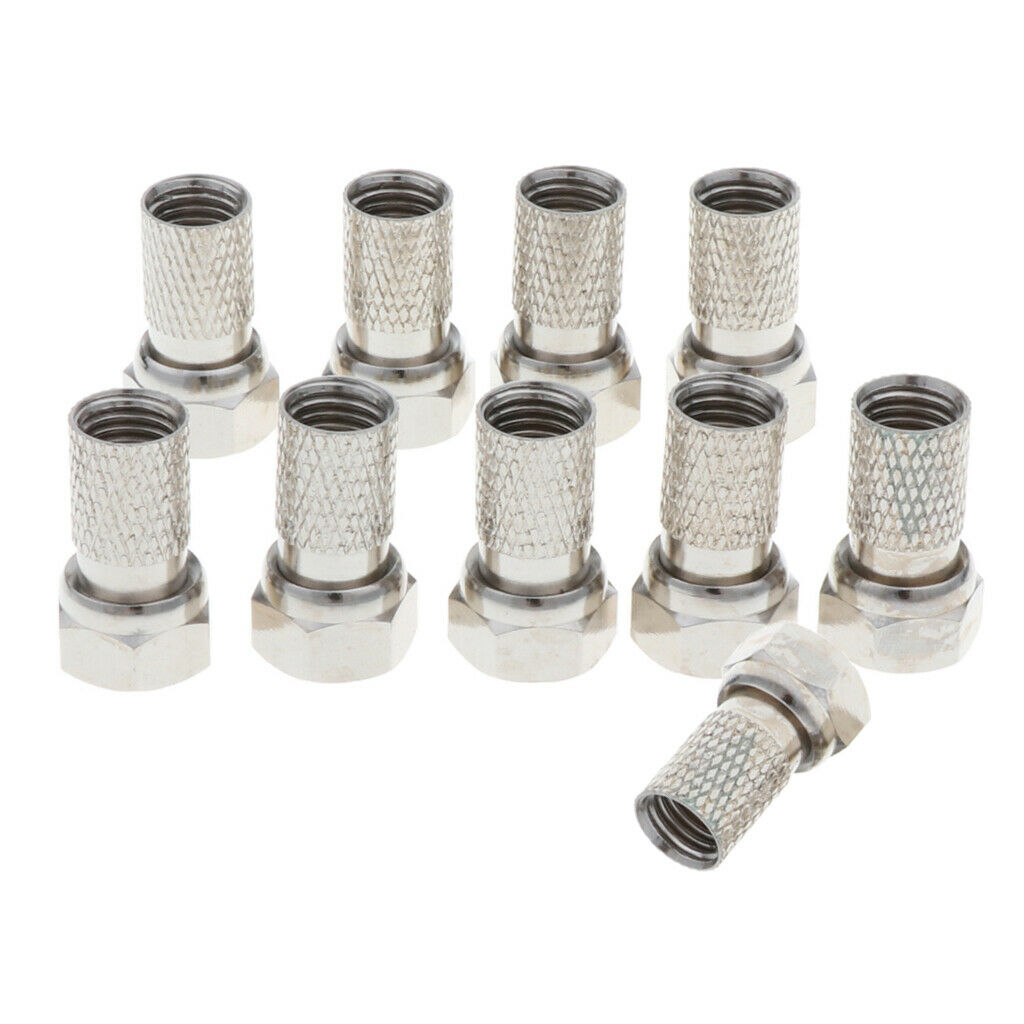 Metric Copper F Head Female Thread Connector, Self-tightening 75-5 RG60