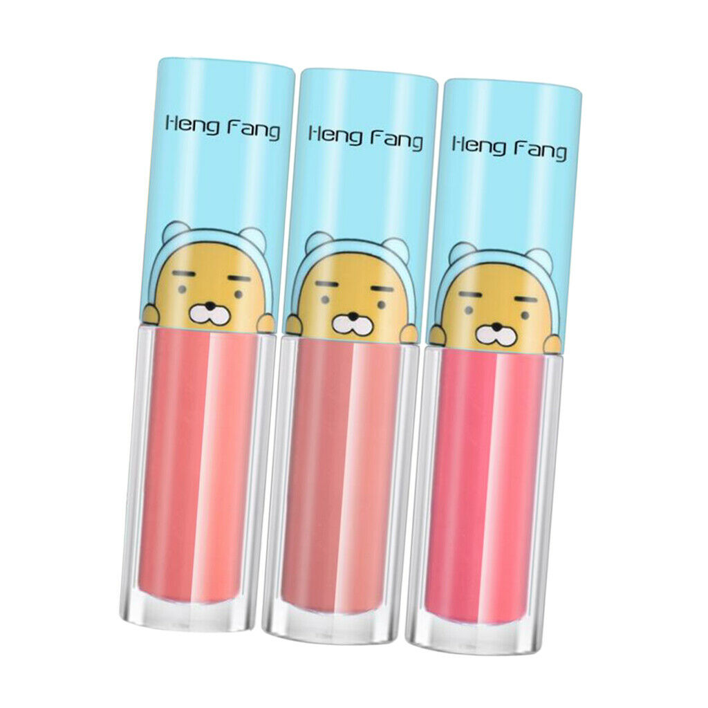 3 Colors/set Matte Velvet Waterproof Lip Gloss Lip Glossy Liquid Lipstick C