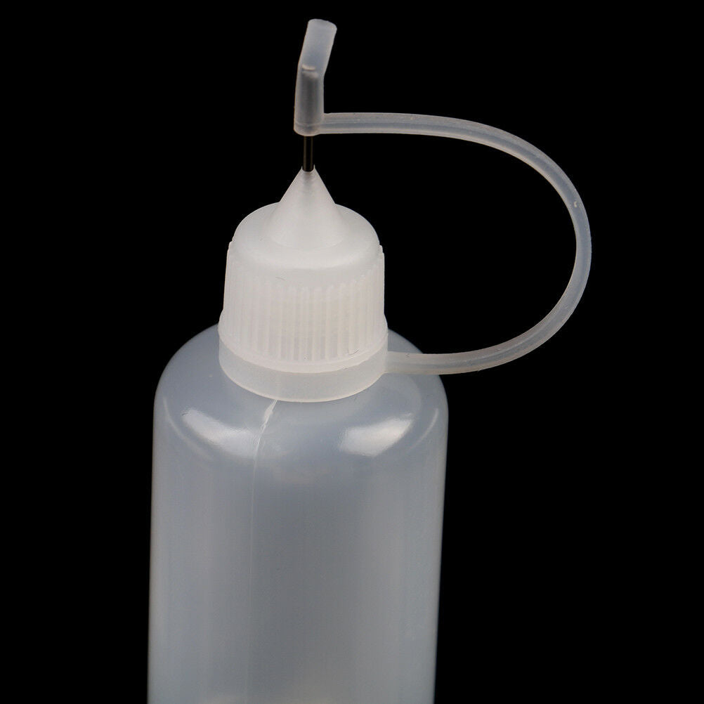 5Pcs 30ml plastic DIY paper quilling glue applicator needle squeeze bottl.l8