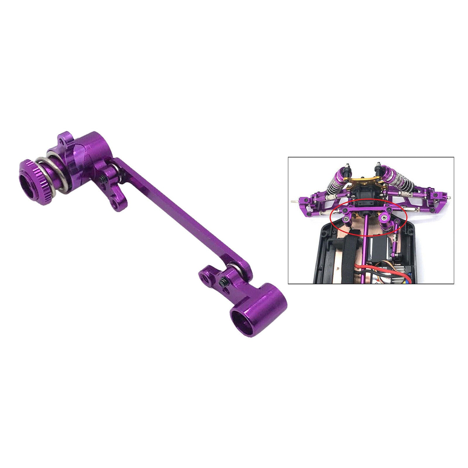 Upgrade Parts For The Steering Kit For WLtoys 144001 124018 124019 Purple