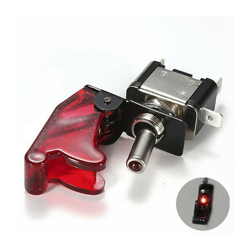 12V 20A Red Cover LED Light Rocker Toggle Switch SPST ON/OFF Car Marine B.l8