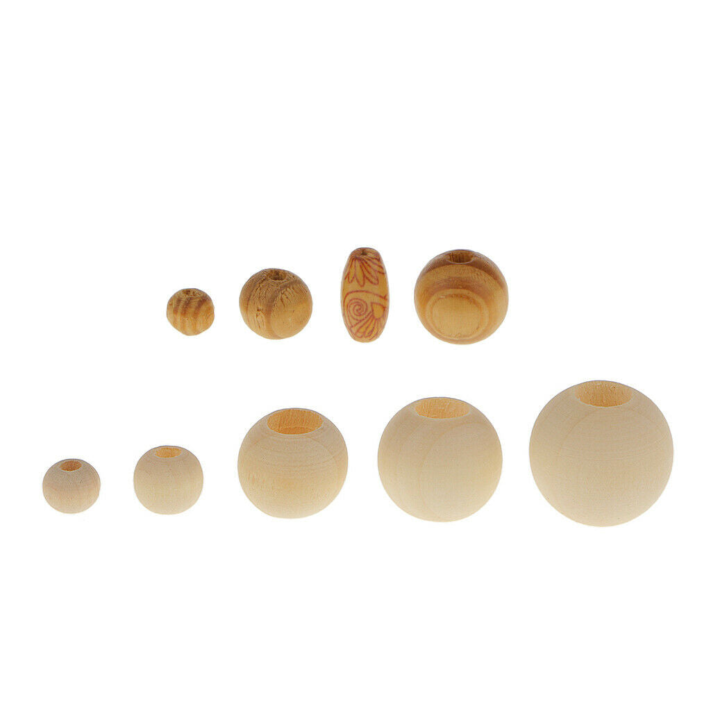 100 Floral Oval Wooden Beads for Jewelry Making Loose Spacer Charms Bracelet