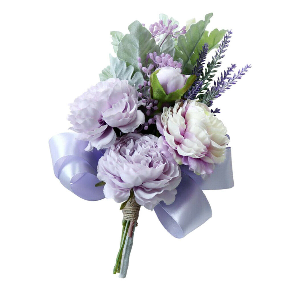 Romantic Artificial Chair Back Flower Bouquet Bridal Flower Wedding Decor