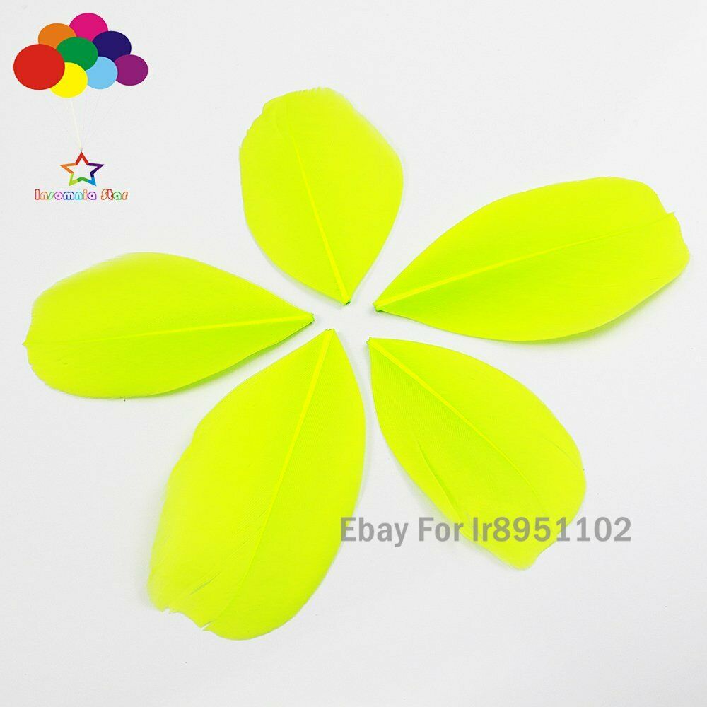 100 pcs Natural dyeing Fluorescence Goose Feather 5-7 cm DIY feathers for crafts
