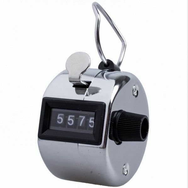 4 Digit Manual Counting Hand Tally Counter Mechanical Manual Palm Clicker Click