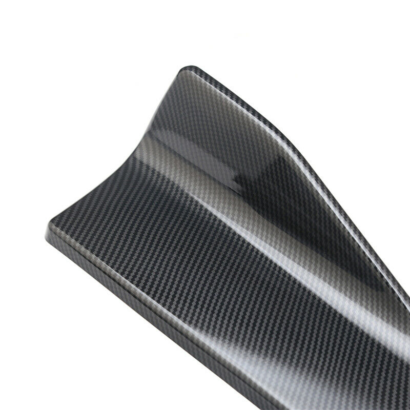 Car 35cm Side Skirt Rear Lip Splitter Diffuser Winglet Wing Carbon Fiber Color