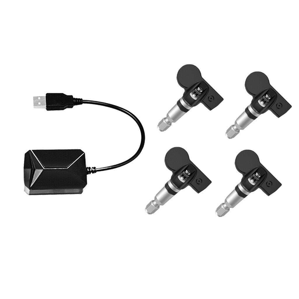 USB2.0 Tire Pressure Monitor Alarm 4 Internal Sensors For Android Car Player