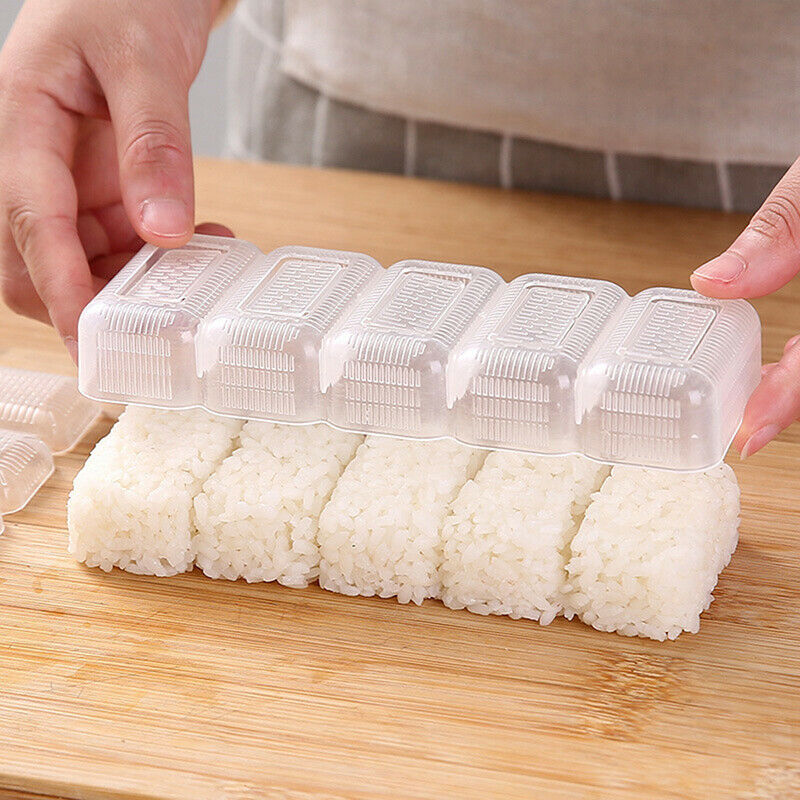 5Pcs/set Sushi Nigiri Maker Rice Ball Molds Nonstick Press Maker DIY Bento Tool