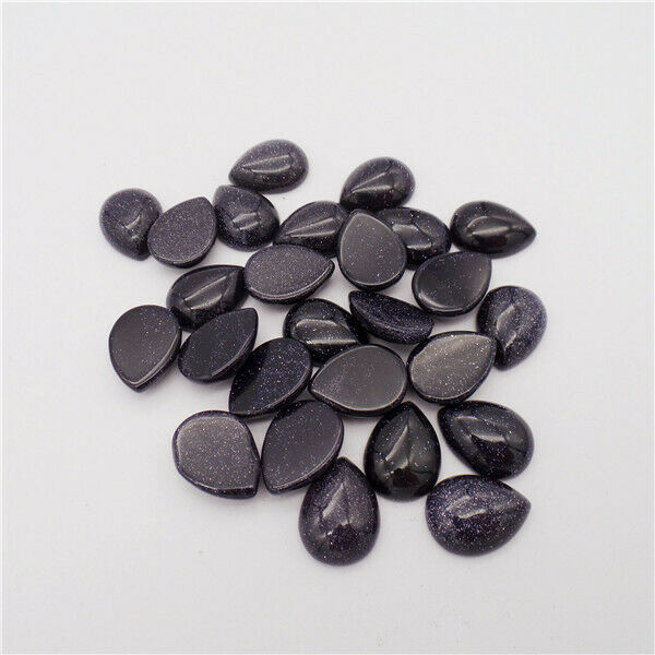 15Pcs 16x12x6mm Wholesale Blue Sand Stone Teardrop Cab Cabochon DIY HH9734