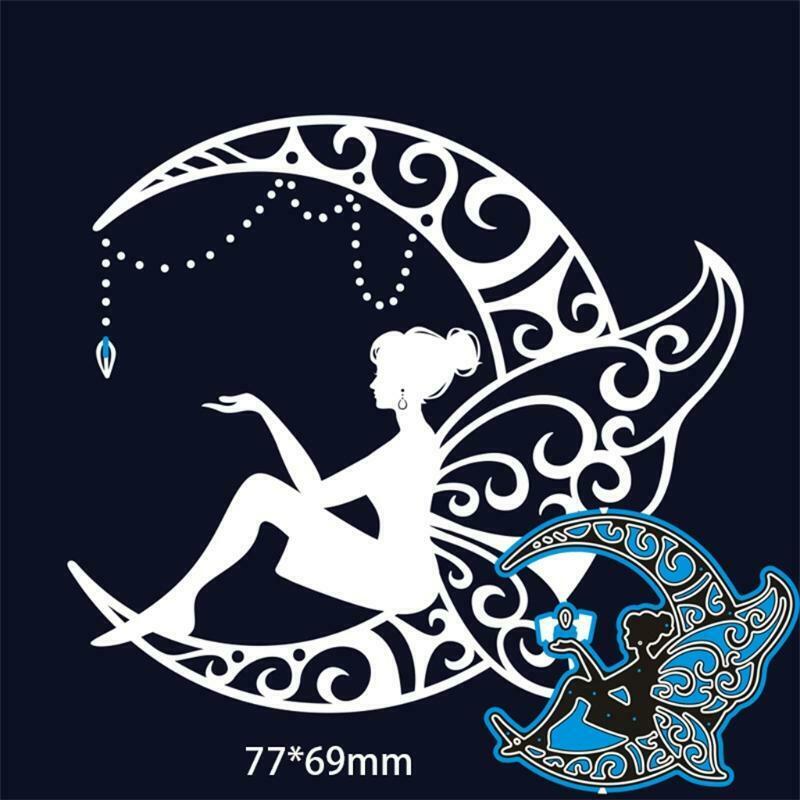 Moon Fairy Metal Cutting Dies Stencil Scrapbooking DIY Album Stamp Paper Emboss