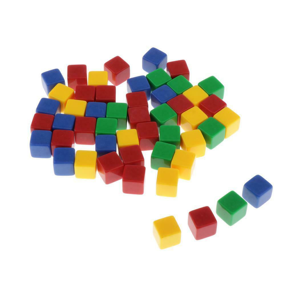 16mm Acrylic Blank Mixed Dice Cubes - Square Corner D6 Dice for Board Games,