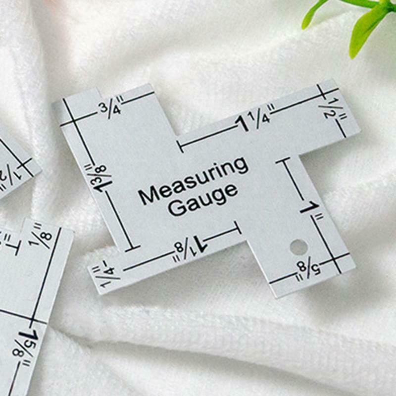 Premium Quilting Measuring Gauge Irregular Sewing Aluminum Ruler Clear Scales