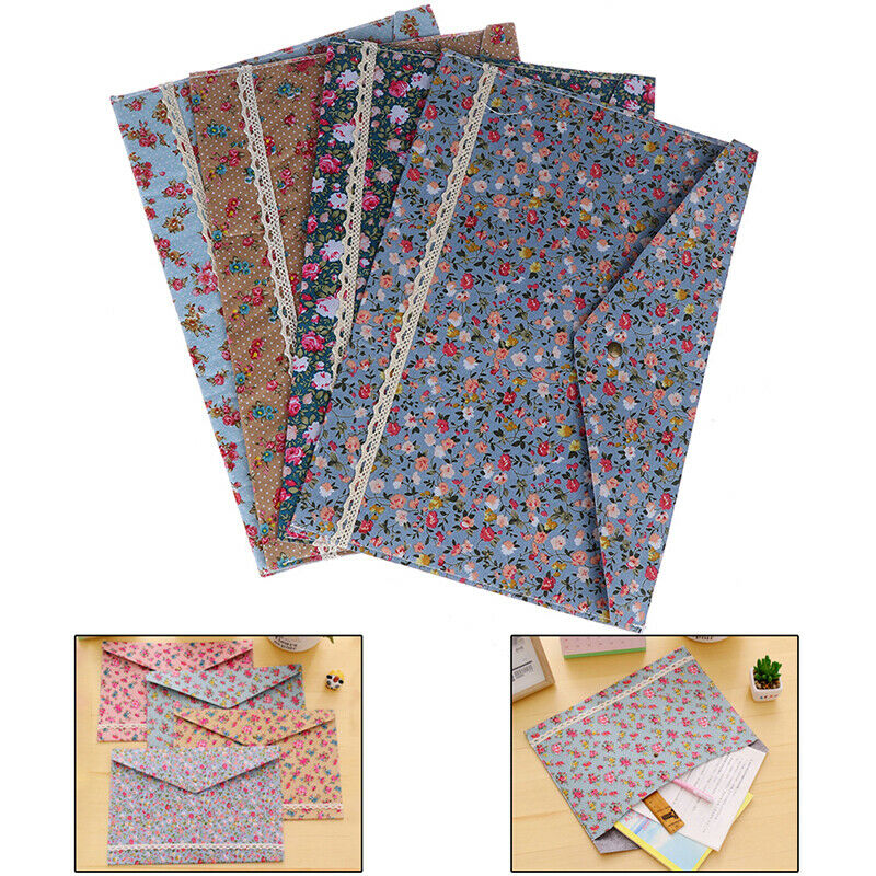 Floral A4 File Folder Document Bag Pouch Brief Case Office Book Holder Orga Tt