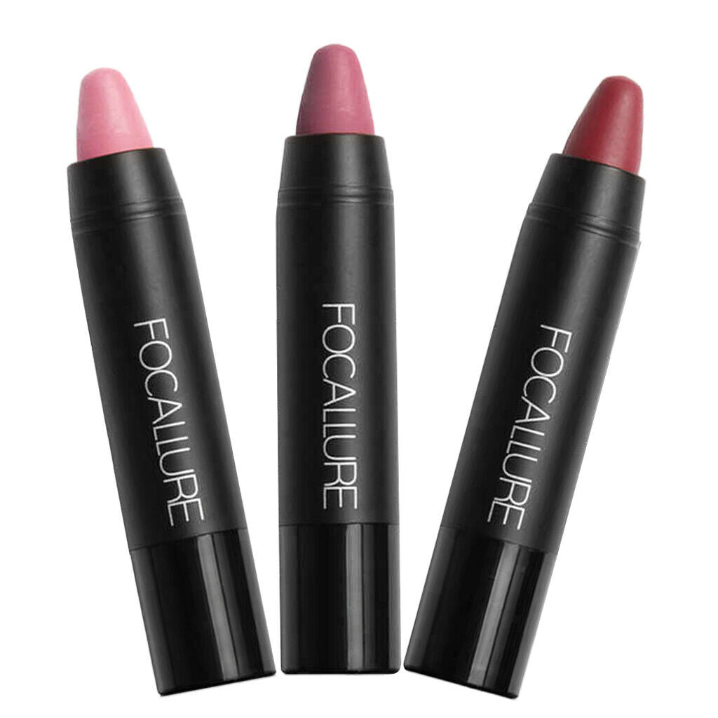 3 Colors Lipstick Matte Shimmer Velvet Lasting Moisture Lip Gloss Makeup #3