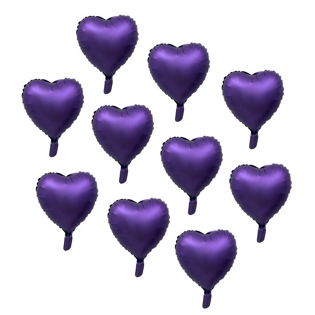 18 inch Heart Shaped Foil Mylar Balloons Wedding Decoration Purple
