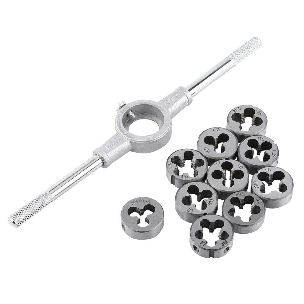 Metalworking Hand Tool Screw Tap Threading Die & Wrench Repair Tool Kit