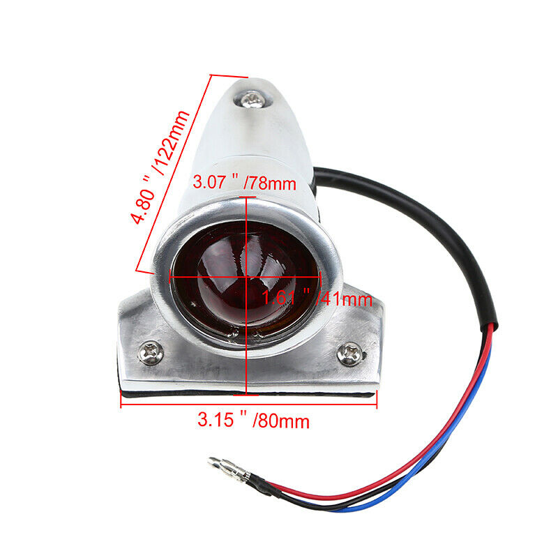 Motorcycle ABS White Brake Blinker Turn Signal Tail Light Rear Lamp Red Light