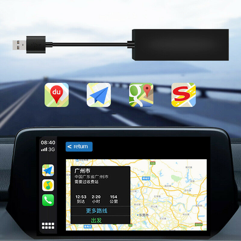 Voice Control USB Android CarPlay Dongle Adapter For iOS Phone Autolink Music
