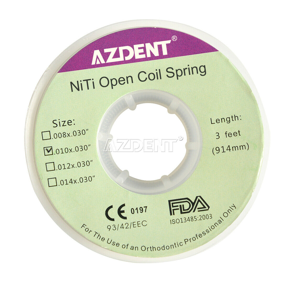 10 X Dental Orthodontic Niti Open Coil Spring Spool Dia.010 *030 " inch 914mm