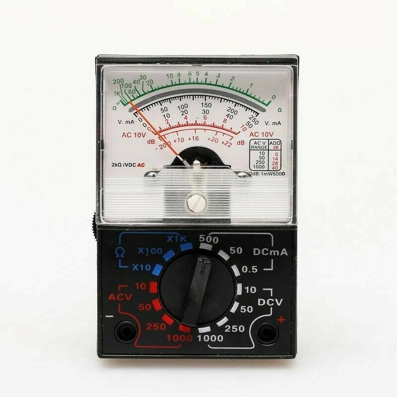 250mA 1000V Voltmeter DC/AC Ammeter 1K Resistance Meter Analog Multimeter Tools