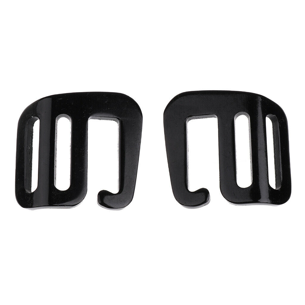 16Pcs 1 inch G Hook Outdoor Webbing Buckle for Backpack Strap 25mm Black
