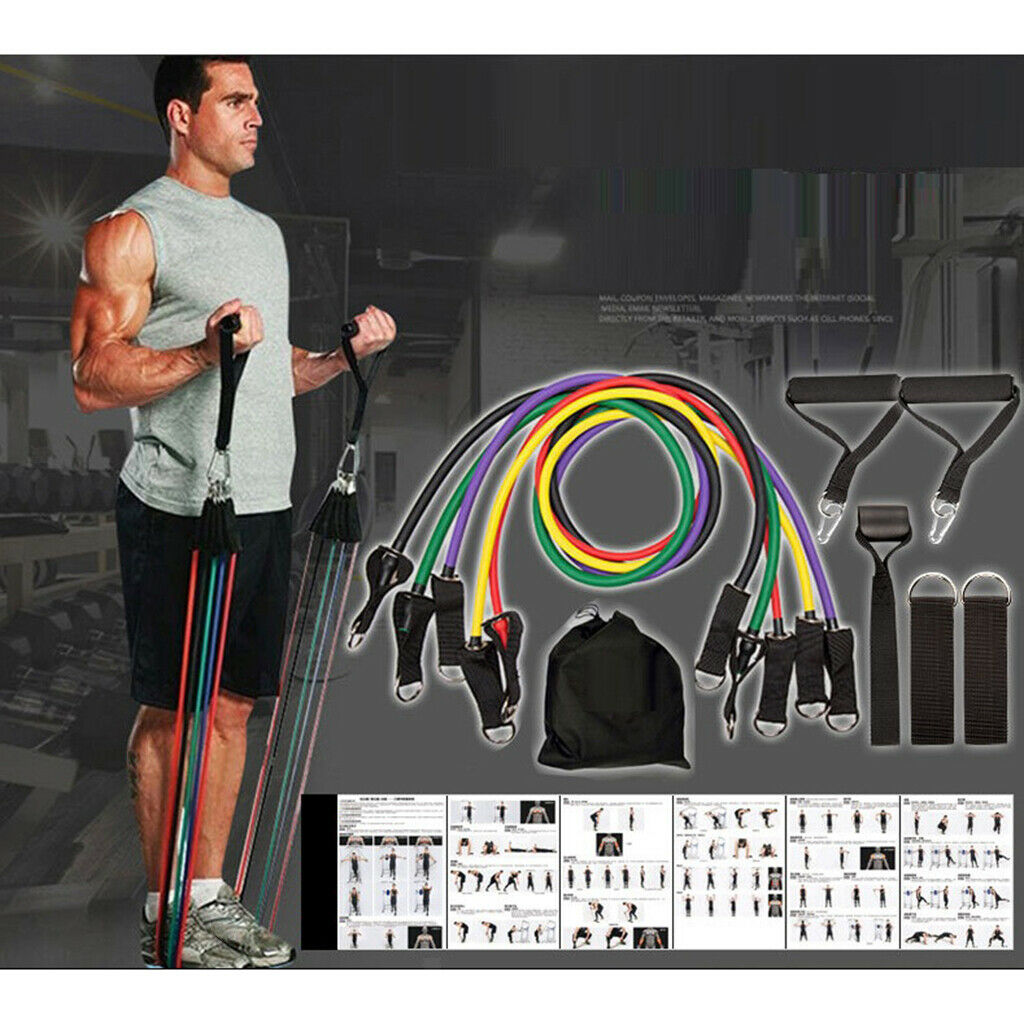 Elastic Resistance Bands Set Ankle Strap Yoga Abs Heavy Workout Bands Pull Rope