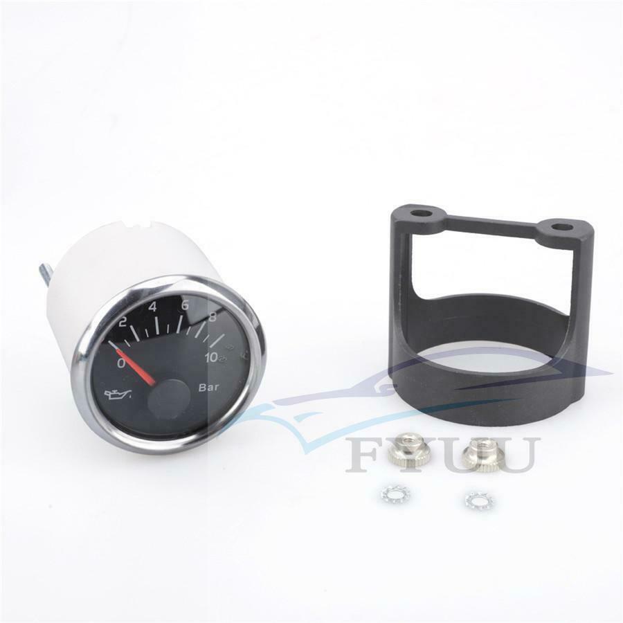12/24V modified instrument oil pressure gauge 2" 52MM oil pressure gauge 0~10BAR